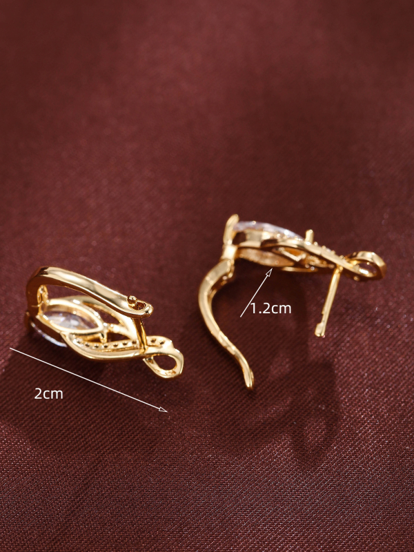 Pietų Korėjos „Dongdaemun“ sprogimų auskarai su cirkonio „Joker“ klasikiniais, auksu padengtais, madingais moteriškais auskarais, aksesuarais, urmu