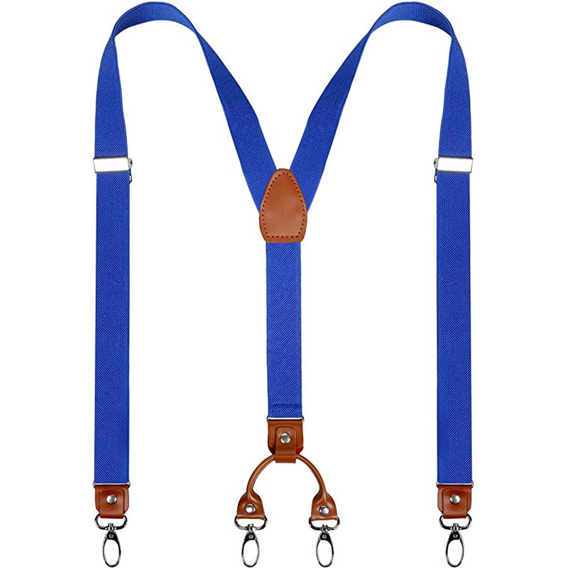 2,5 cm džinsų kabliuko sagtis su Y formos petnešomis, 4 segtukai, suaugusiųjų marškiniai, kostiumas, kombinezonai, aksesuarai, petnešos