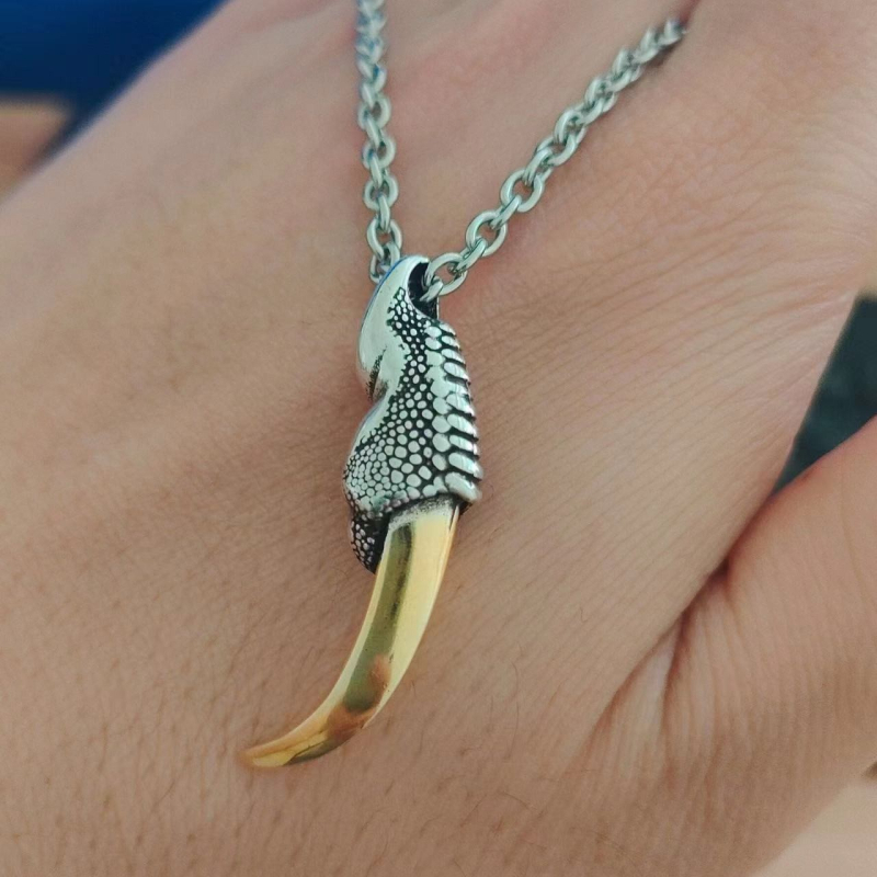 Taiyin drakono letenos karoliai vyrams, agresyvus personalizuotas smaigalio pakabukas, madingas vyriškas raktikaulio pakabukas, kūną ginantis papuošalas, derantis prie drabužių