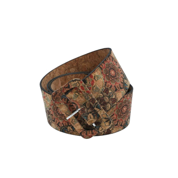 Europos ir Amerikos užsienio prekybos Artimųjų Rytų moterų etninio stiliaus imitacijos medžio tekstūros diržas su gėlių totemo mažumų diržu