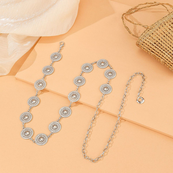 Διασυνοριακές εκρήξεις, ευρωπαϊκή και αμερικανική μεταλλική αλυσίδα μέσης με ηλιοτρόπιο, γυναικεία, απλή κοστούμι, αξεσουάρ, μέση, γυναίκες