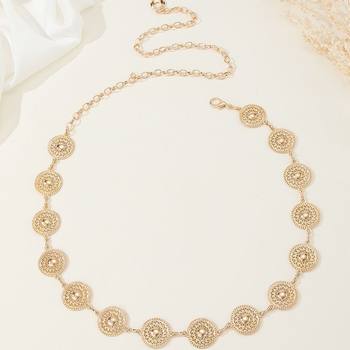 Διασυνοριακές εκρήξεις, ευρωπαϊκή και αμερικανική μεταλλική αλυσίδα μέσης με ηλιοτρόπιο, γυναικεία, απλή κοστούμι, αξεσουάρ, μέση, γυναίκες