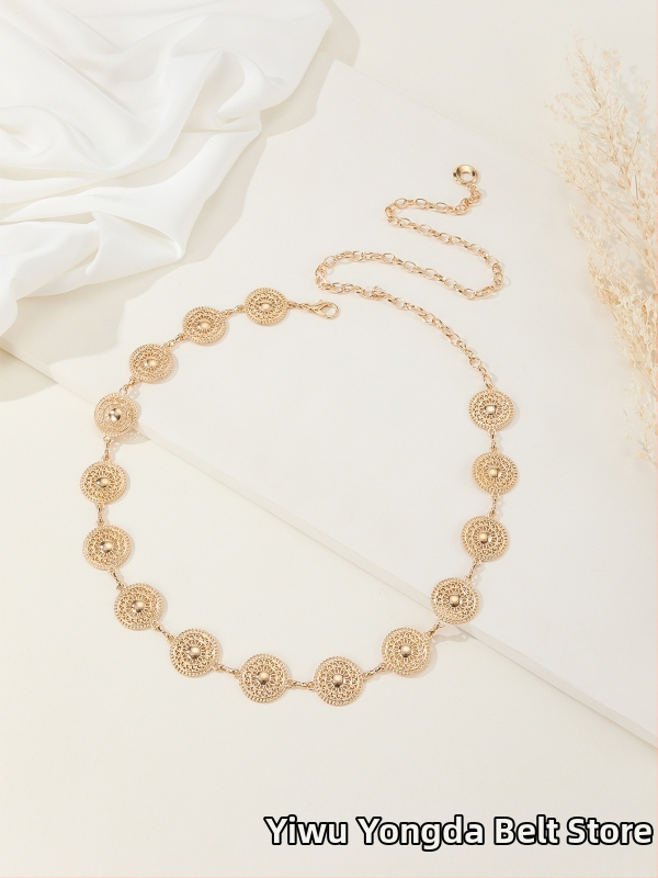 Cezhraničné výbuchy Európske a americké kovové slnečnicové dámske retiazky do pása Módne jednoduché oblekové doplnky do pása