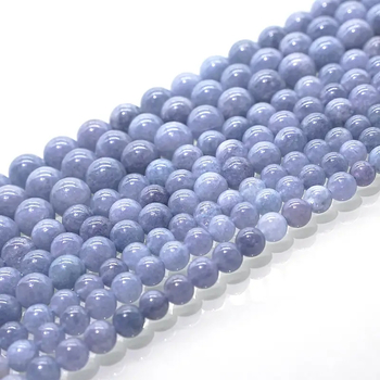 Άμεση προμήθεια από το εργοστάσιο χαντρών λεβάντας μωβ ακουαμαρίνας βελτιστοποιημένες στρογγυλές χάντρες μωβ ακουαμαρίνας DIY αξεσουάρ κοσμημάτων ημιτελή προϊόντα