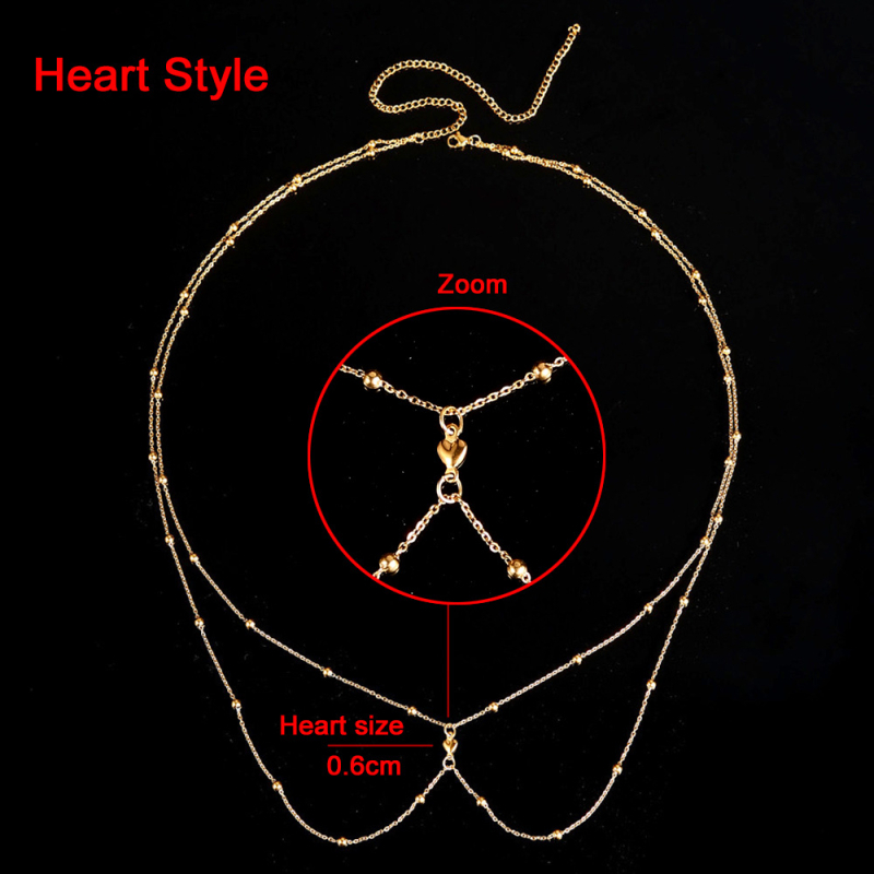 Moda europeană și americană de vară la mare, stil de vacanță, oțel inoxidabil, cristal dragoste, pandantiv, lanț cu ciucure, lanț dublu cu talie