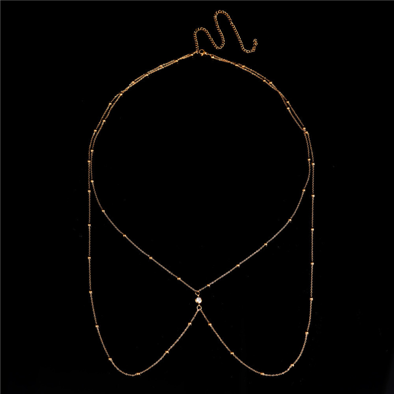 Moda europeană și americană de vară la mare, stil de vacanță, oțel inoxidabil, cristal dragoste, pandantiv, lanț cu ciucure, lanț dublu cu talie