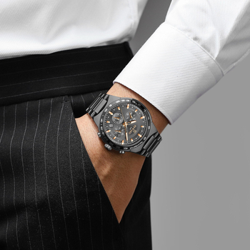 Ανδρικό ρολόι Reward με πολυλειτουργικό σπορ χαλαζία, αδιάβροχο, με λουράκι από ανοξείδωτο ατσάλι, τριών οπών, έξι ακίδων χρονισμού και τριφασικό λουράκι