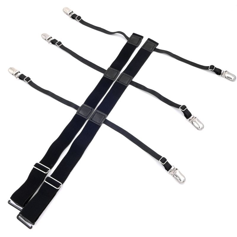 3 inele pentru picior, portjartier, curea cu cioc de rață, cataramă metalică, pentru bărbați și femei, cămașă formală, antiderapantă, clip antirid, portjartier, ciorapi 2