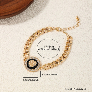 Moodne isiksuse geomeetriline ümmargune ruudukujuline meelõvi teemantkäevõru