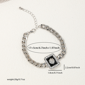 Moodne isiksuse geomeetriline ümmargune ruudukujuline meelõvi teemantkäevõru