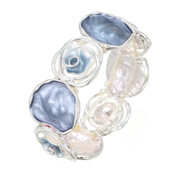 Διασυνοριακές εκρήξεις με ζωγραφική χρώματος, λάδι, γεωμετρία, ροζ, ελαστικό βραχιόλι, μοντέρνο, υψηλής ποιότητας, γυναικείο, all-match βραχιόλι από κράμα αλουμινίου