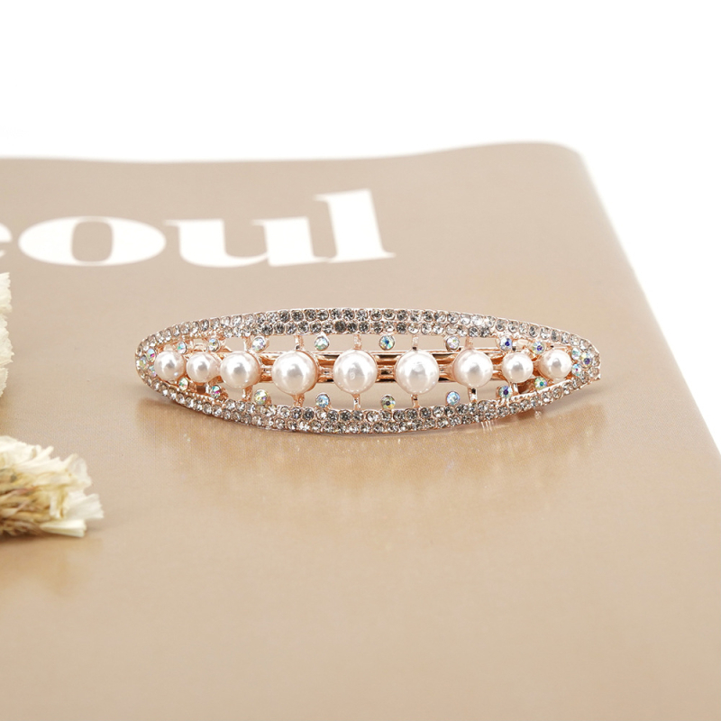 Bijela korejska proljetna kopča za kosu s biserima, ukosnica za kosu s rhinestoneom i šupljom ukosnicom s velikom mašnom, jednostavnim vjenčanim pokrivalom za glavu