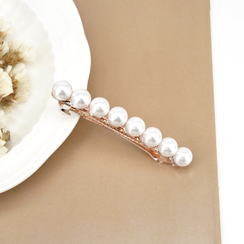 Bijela korejska proljetna kopča za kosu s biserima, ukosnica za kosu s rhinestoneom i šupljom ukosnicom s velikom mašnom, jednostavnim vjenčanim pokrivalom za glavu