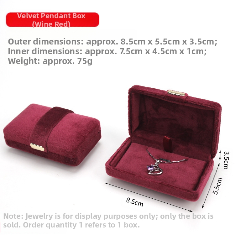 Aksominio audinio papuošalų dėžutė su dvigubu žiedu ir pakabuku, pakavimo dėžutė su metaline sagtimi, paprasta, išskirtinė ir patogi dovanų dėžutė laikymui