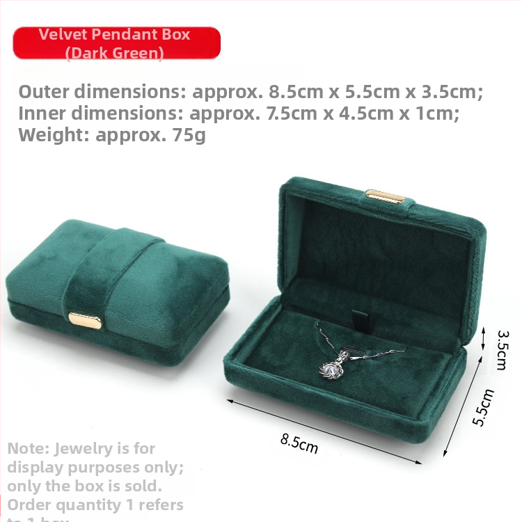 Aksominio audinio papuošalų dėžutė su dvigubu žiedu ir pakabuku, pakavimo dėžutė su metaline sagtimi, paprasta, išskirtinė ir patogi dovanų dėžutė laikymui