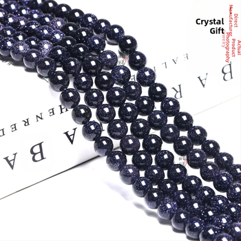 Mėlyno smiltainio palaidi karoliukai „Pasidaryk pats“ krištolinė mėlyno smiltainio apyrankė, karoliukų papuošalų aksesuarai, norų akmuo, pusiau apdirbtas žvaigždėto dangaus akmuo