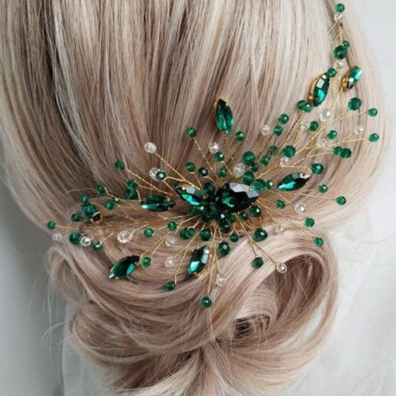 Rankų darbo nuotakos plaukų aksesuarai, tarpvalstybinės, karšto pardavimo „Marquise“ deimantinės plaukų šukos, perlų krištolo universalūs plaukų šoninių šukų aksesuarai