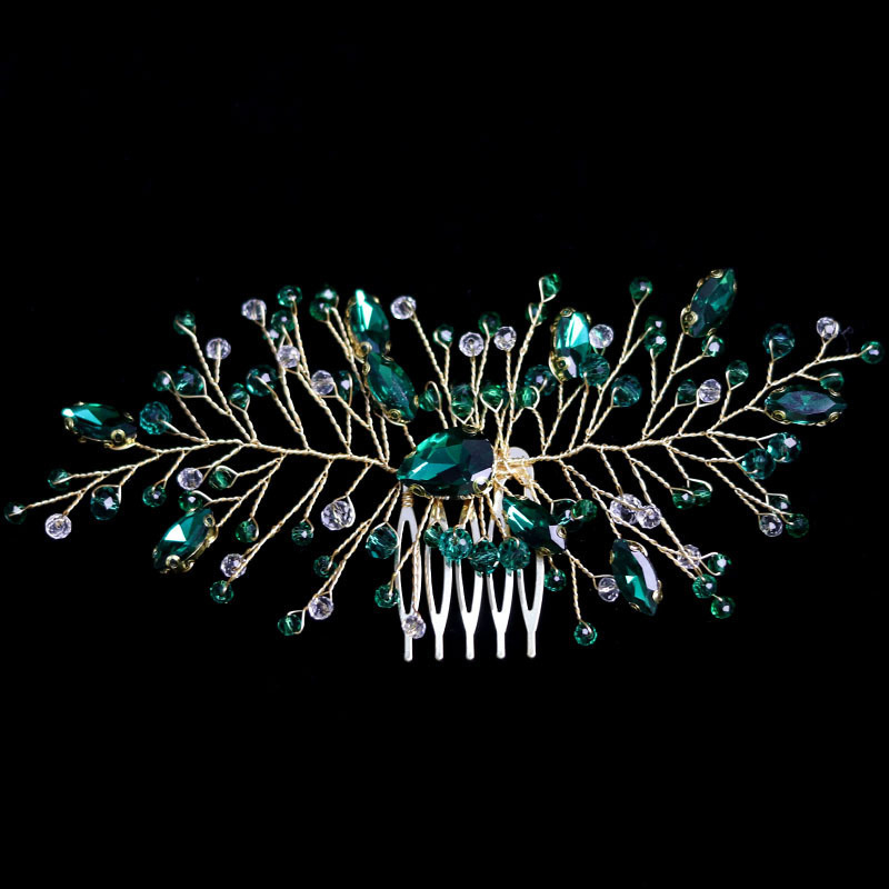 Rankų darbo nuotakos plaukų aksesuarai, tarpvalstybinės, karšto pardavimo „Marquise“ deimantinės plaukų šukos, perlų krištolo universalūs plaukų šoninių šukų aksesuarai