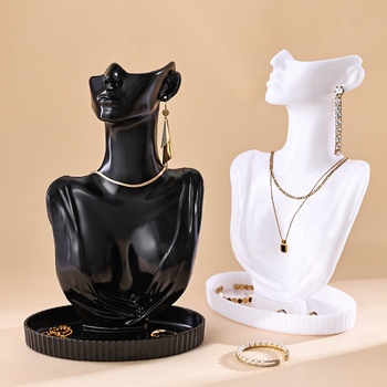 Karolių ir papuošalų laikymo stovas, papuošalų portreto modelis, kaklo stovas, pakabukų papuošalų demonstravimas, rekvizitai, dekoravimas