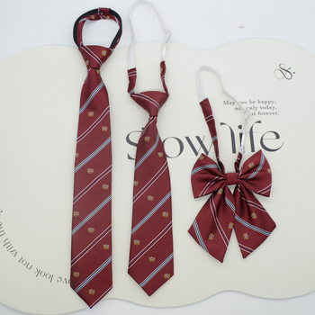 JK Γραβάτα Φοιτήτριας Ιαπωνικού Στυλ Κορεατικού Στυλ Φοιτητικού Στυλ Φερμουάρ Χωρίς Κόμπους Στολή Αξεσουάρ Στολής Φιόγκος Μοντέρνο Κόκκινο
