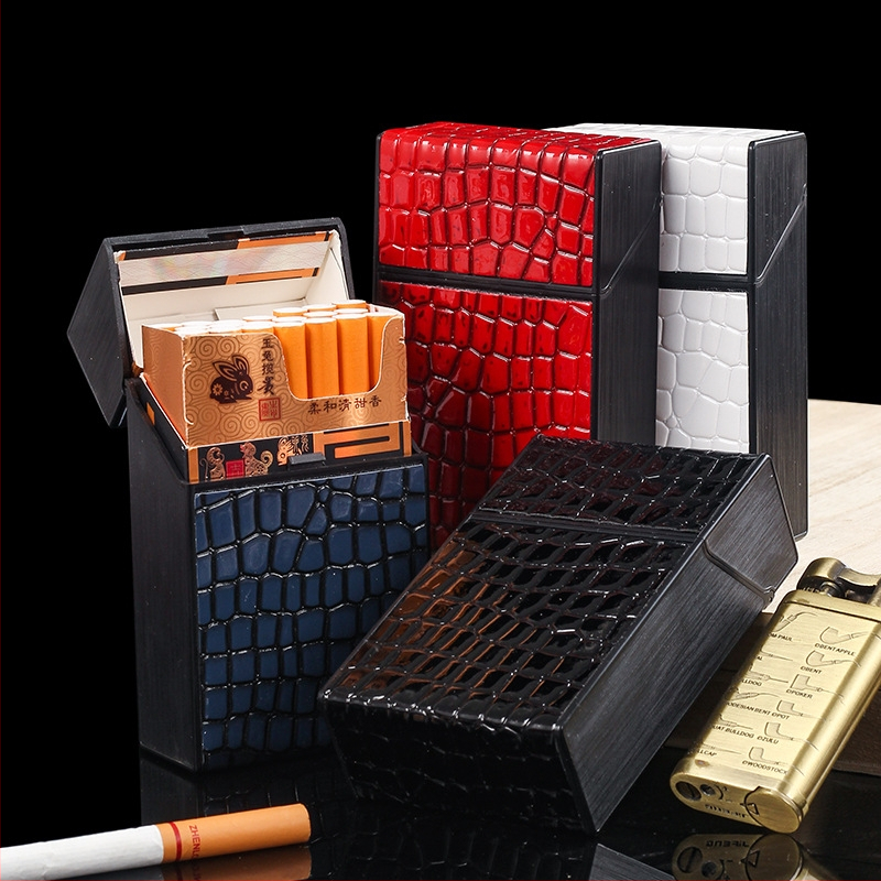 20-balenie cigariet, automatická výklopná krabička na cigarety, plastová, viacfarebná, personalizovaná, imitácia hadieho vzoru, cezhraničná