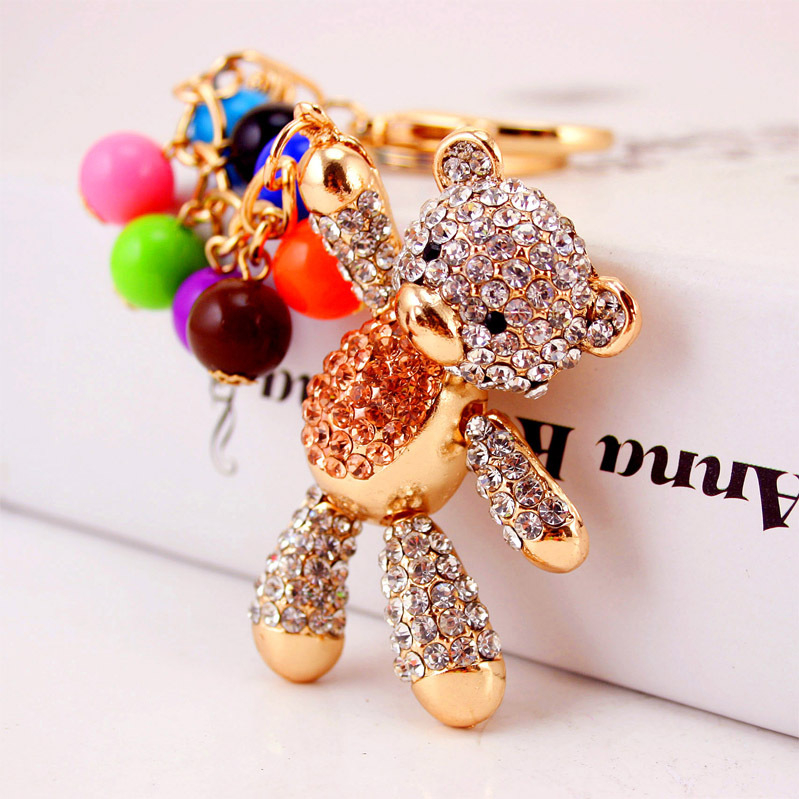 „Cool Hee“ papuošalų animacinių filmukų lokio automobilio raktų pakabukas, moteriškų krepšių aksesuarai, metalinis pakabukas, raktų pakabukas merginai 125