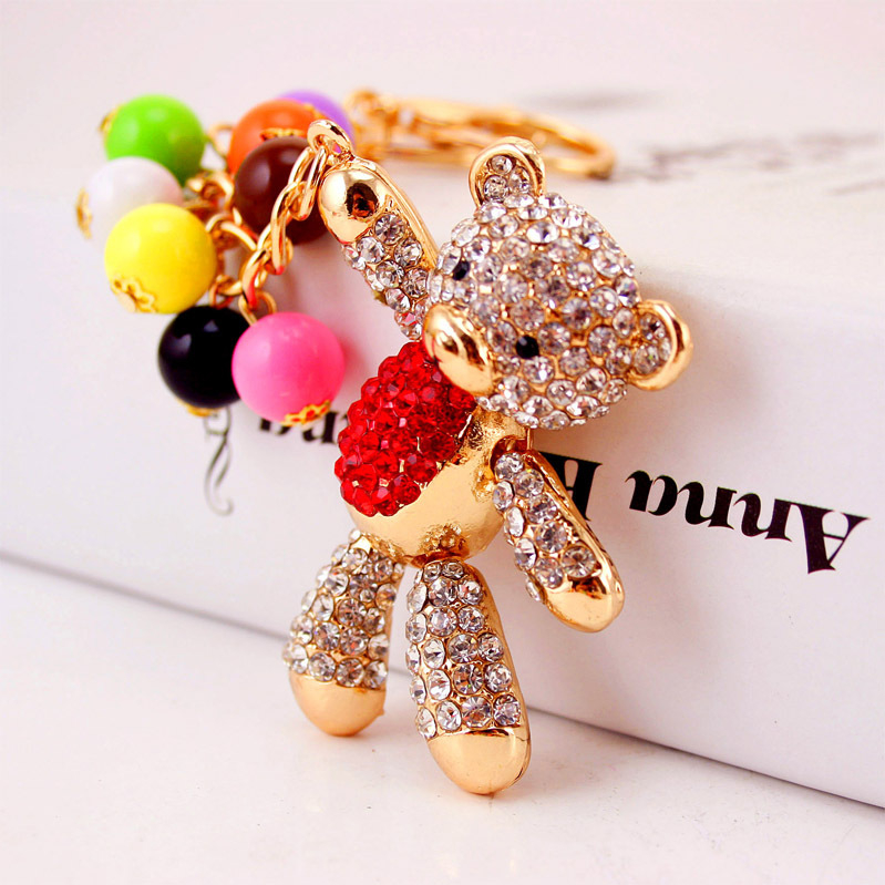 „Cool Hee“ papuošalų animacinių filmukų lokio automobilio raktų pakabukas, moteriškų krepšių aksesuarai, metalinis pakabukas, raktų pakabukas merginai 125