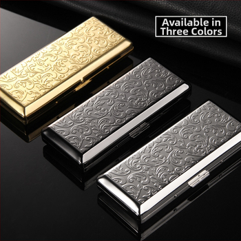 Dvigubo pistoleto moteriška smulki cigarečių dėžutė, 14 vnt. pakuotė, ilga vyriška cigarečių dėžutė, išskirtinė, kūrybinga, nešiojama metalinė cigarečių spaustukas, naujas