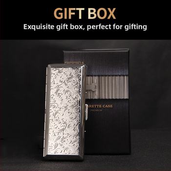 Θήκη τσιγάρων Double Gun για γυναίκες, 14 τεμάχια μακριά, ξεχωριστή, δημιουργική, φορητή, μεταλλική σφιγκτήρας τσιγάρου για άνδρες