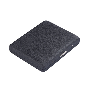 Θήκη τσιγάρων διπλής χρήσης μεσαίου πάχους, μαύρη μεταλλική κλιπ τσιγάρου με παγωμένο μέταλλο, δημιουργική, φορητή ανδρική θήκη τσιγάρων, αντιπυρετική και ανθεκτική στην υγρασία