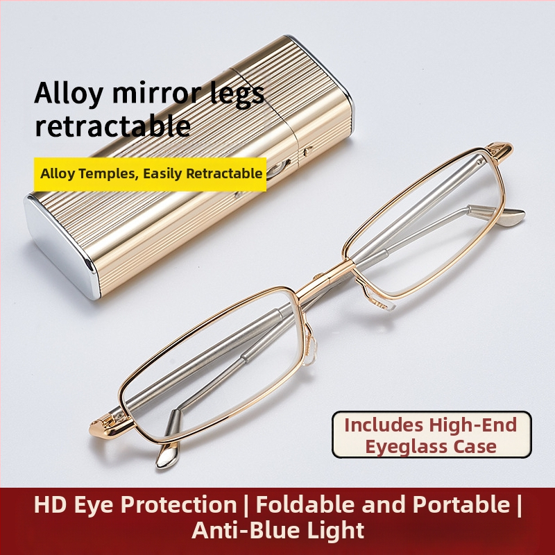 Sprogstančios kišeninės antenos sulankstoma tremolo maža raudona knygelė su HD akių apsauga, madingi itin lengvi skaitymo akiniai nuo nuovargio