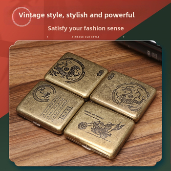 Νέα μεταλλική διπλής όψης αναδιπλούμενη θήκη τσιγάρων 20 ιντσών με αυτόματο φορητό τσιγάρο σε απόθεμα από το εργοστάσιο χονδρικής πώλησης