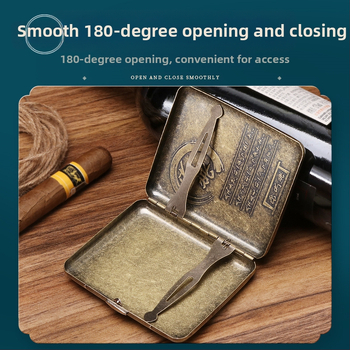 Νέα μεταλλική διπλής όψης αναδιπλούμενη θήκη τσιγάρων 20 ιντσών με αυτόματο φορητό τσιγάρο σε απόθεμα από το εργοστάσιο χονδρικής πώλησης