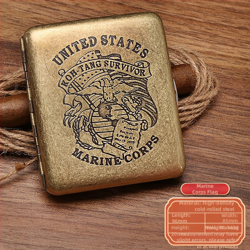 Naujas metalinis dvipusis atverčiamas 20 cigarečių dėklas bronzinės gėlės formos automatinis nešiojamas cigarečių dėklas, parduodamas sandėlyje, didmeninė prekyba gamykloje