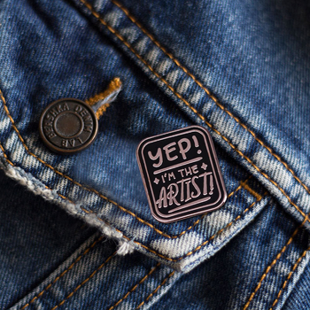 „Taip! I Am Artist“ ženklelis, kūrybinės abėcėlės dekoratyviniai aksesuarai