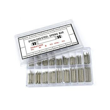 Ακουστικά ρολογιών σε κουτί, αξεσουάρ ρολογιών, 360 τεμάχια, όλα από ανοξείδωτο ατσάλι, χωρίς ραφές, σε κουτί, αυτιά ρολογιών 8-25 χιλ.