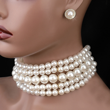 Ευρώπη και Ηνωμένες Πολιτείες διασυνοριακή υπερβολική καυτή πολυστρωματική μαργαριταρένια κολιέ όλα τα αξεσουάρ μόδας με φούντα προσωπικότητα νυφική αλυσίδα κοσμημάτων