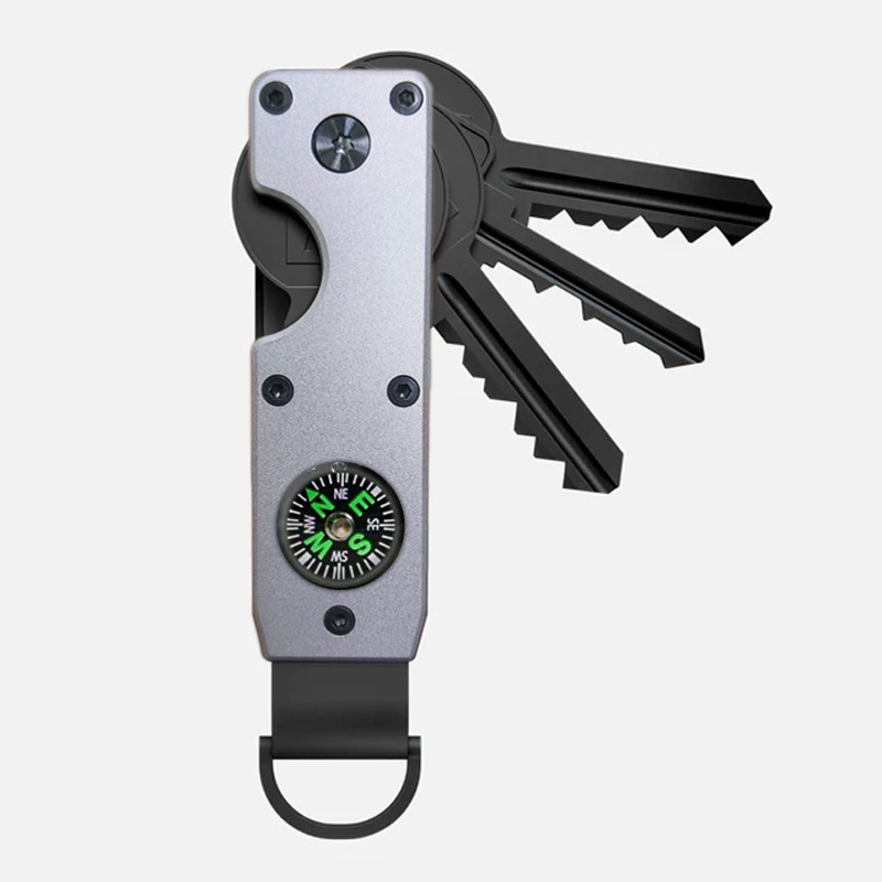 Νέα μεταλλική αλυσίδα μπρελόκ εξωτερικού χώρου, πολυλειτουργική συσκευή αποθήκευσης κλειδιών AirTag με δεσμευμένη τοποθεσία