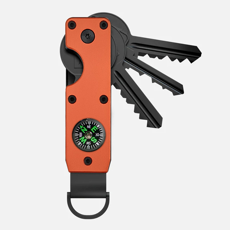 Νέα μεταλλική αλυσίδα μπρελόκ εξωτερικού χώρου, πολυλειτουργική συσκευή αποθήκευσης κλειδιών AirTag με δεσμευμένη τοποθεσία