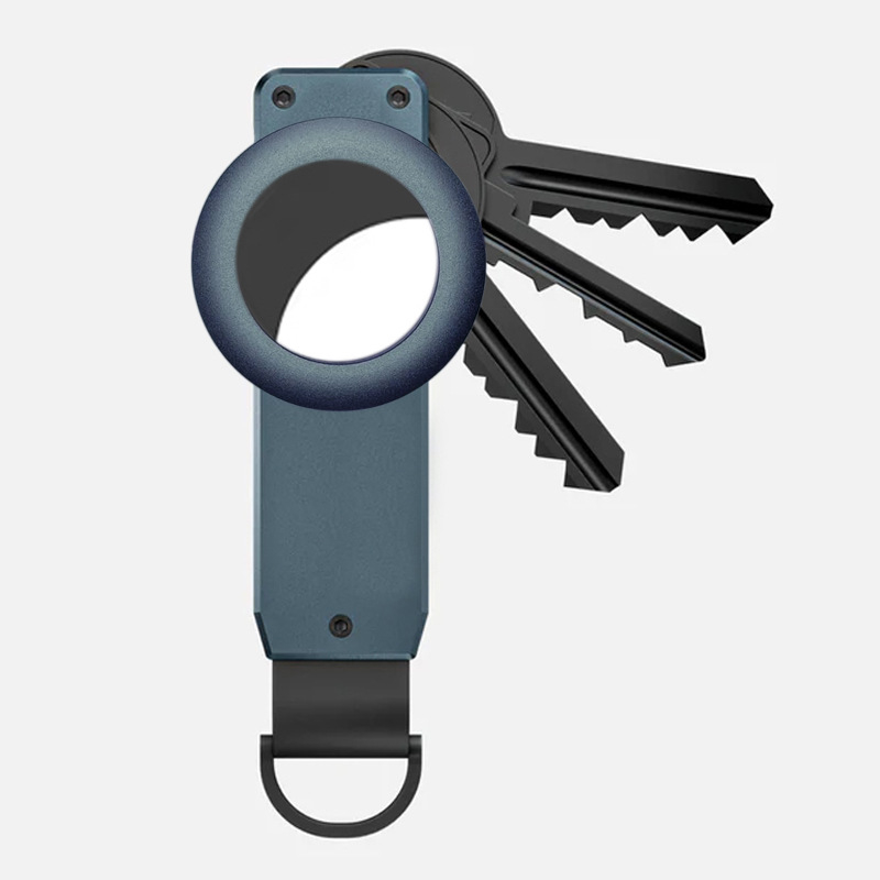 Νέα μεταλλική αλυσίδα μπρελόκ εξωτερικού χώρου, πολυλειτουργική συσκευή αποθήκευσης κλειδιών AirTag με δεσμευμένη τοποθεσία