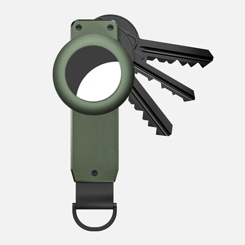 Νέα μεταλλική αλυσίδα μπρελόκ εξωτερικού χώρου, πολυλειτουργική συσκευή αποθήκευσης κλειδιών AirTag με δεσμευμένη τοποθεσία