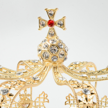 HG1566 Piiriülene barokkpruudi atmosfääriline peakate, suur ümmargune kroon, etenduskunstide kuninga aksessuaarid, suur kroon