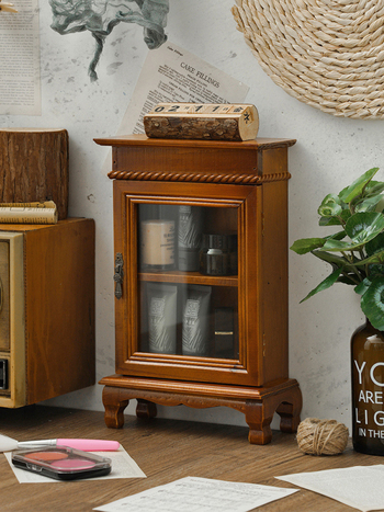 Ξύλινο ανθεκτικό στη σκόνη γυάλινο πολυστρωματικό ράφι επίδειξης γραφείου κραγιόν καλλυντικά κουτί αποθήκευσης στολίδια σαλόνι τραπεζάκι σαλονιού