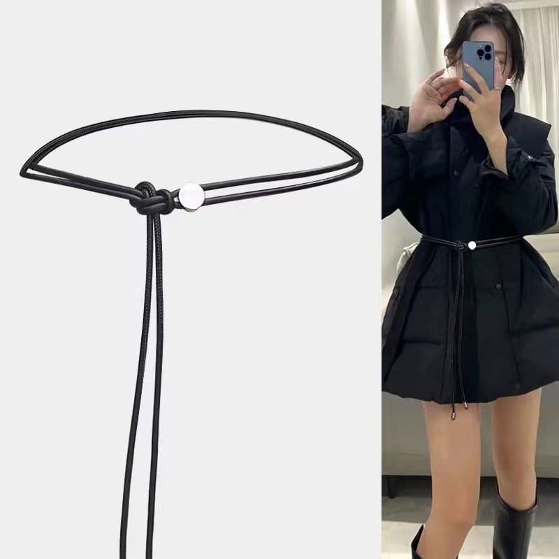 Curea subțire cu nod moale pentru femei, rochie de vară decorativă simplă, cataramă de primăvară, cu coardă multicoloră pentru talie