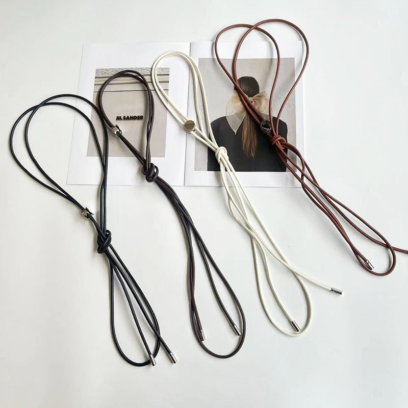 Curea subțire cu nod moale pentru femei, rochie de vară decorativă simplă, cataramă de primăvară, cu coardă multicoloră pentru talie