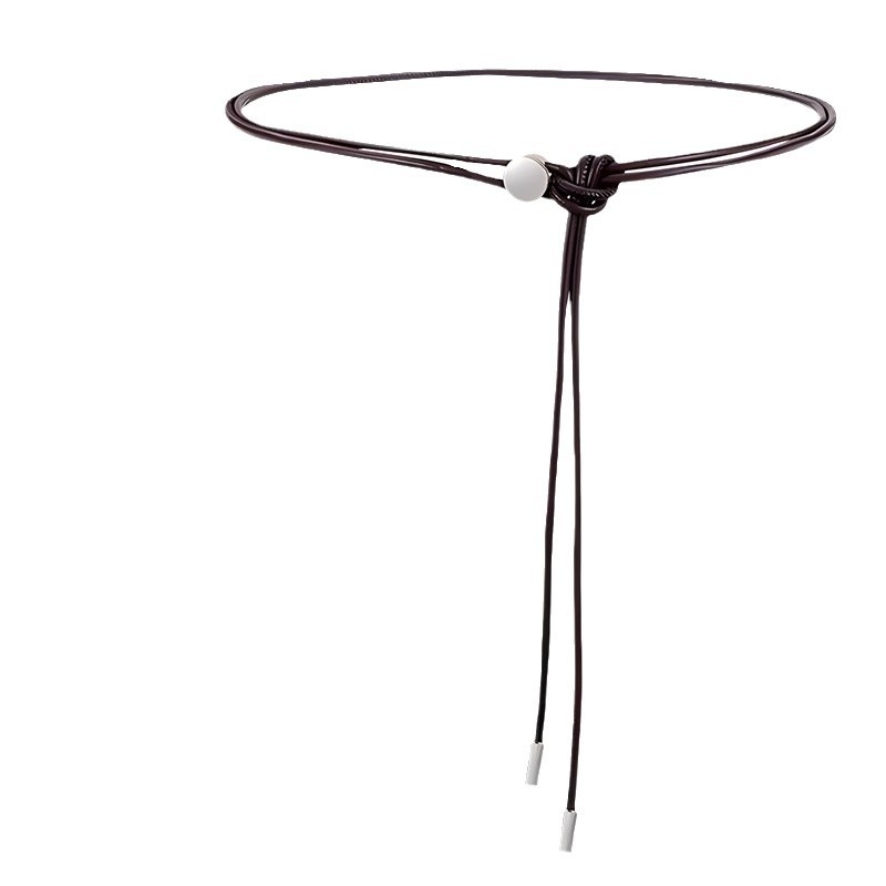 Curea subțire cu nod moale pentru femei, rochie de vară decorativă simplă, cataramă de primăvară, cu coardă multicoloră pentru talie