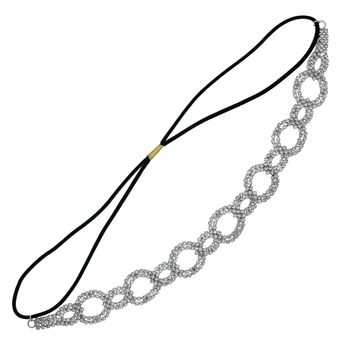 Euroopa ja Ameerika pruudi pulmakleit Juukseaksessuaarid Geomeetrilise disainiga teemantpeapael Igapäevane survega rhinestone`iga elastne juuksepael