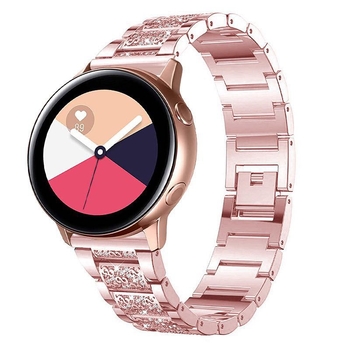 За Samsung Galaxy Watch 4 gear s3active2, метална каишка с три мъниста и диаманти, кристали и диаманти.