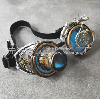 Tiesioginiai gamykliniai steampunk retro akiniai, didinamieji stiklai, rekvizitai, akiniai