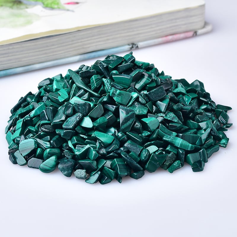 Gamyklos gamintojai malachito žvyro didmeninė apyrankė, karoliai, degaussing parduotuvė, žuvų bakas, užpildytas krištolo pagalvė